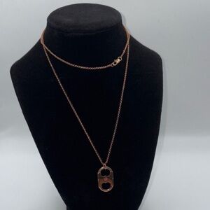 Tory Burch Rose Gold Gemini Necklace
